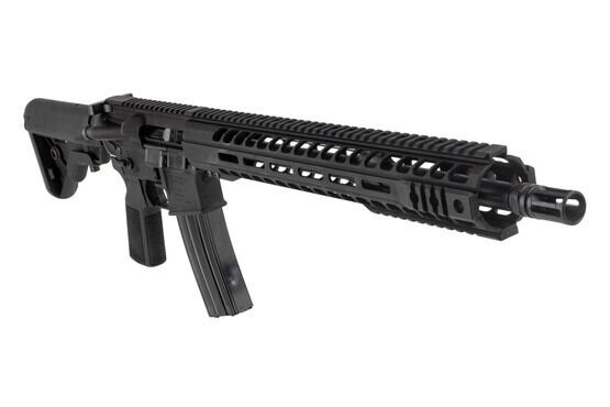 Blue Line 16" 5.56 NATO AR-15 Rifle from Radical Firearms is equipped with an A2 flash hider